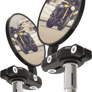 Oxford Bar End Mirrors Black Καθρέπτες Αντίβαρου 2 τμχ