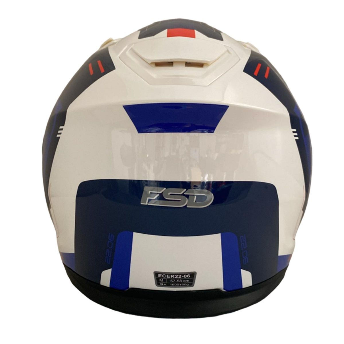 Faseed 967 Blue/White Κράνος Μηχανής Flip-Up ECE 22.06 με Sunvisor - Image 3