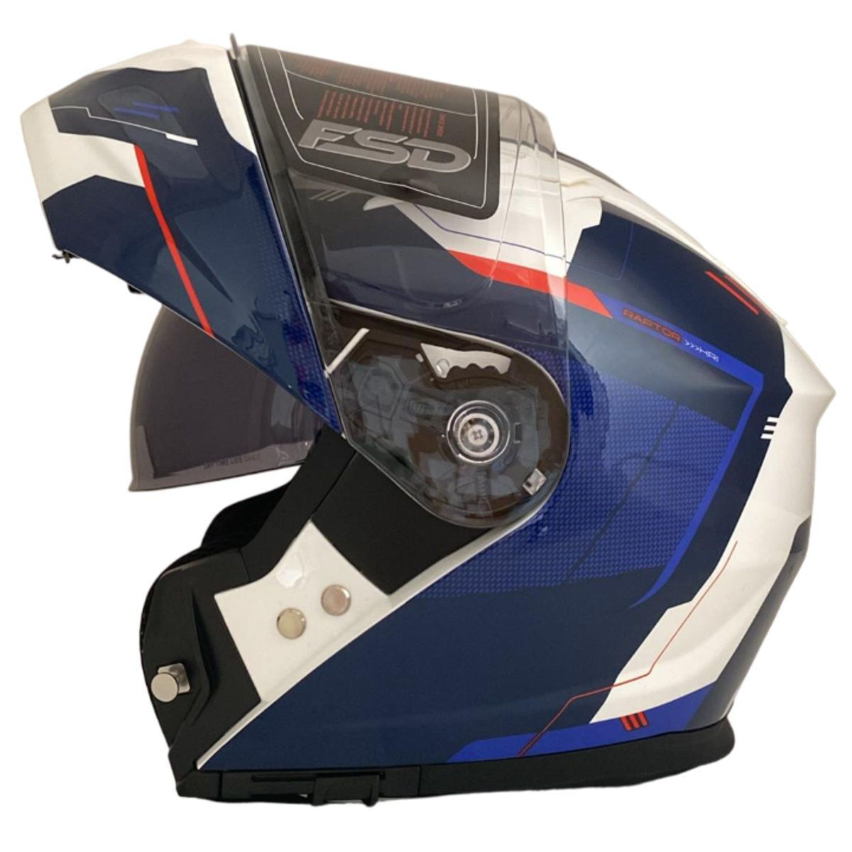 Faseed 967 Blue/White Κράνος Μηχανής Flip-Up ECE 22.06 με Sunvisor